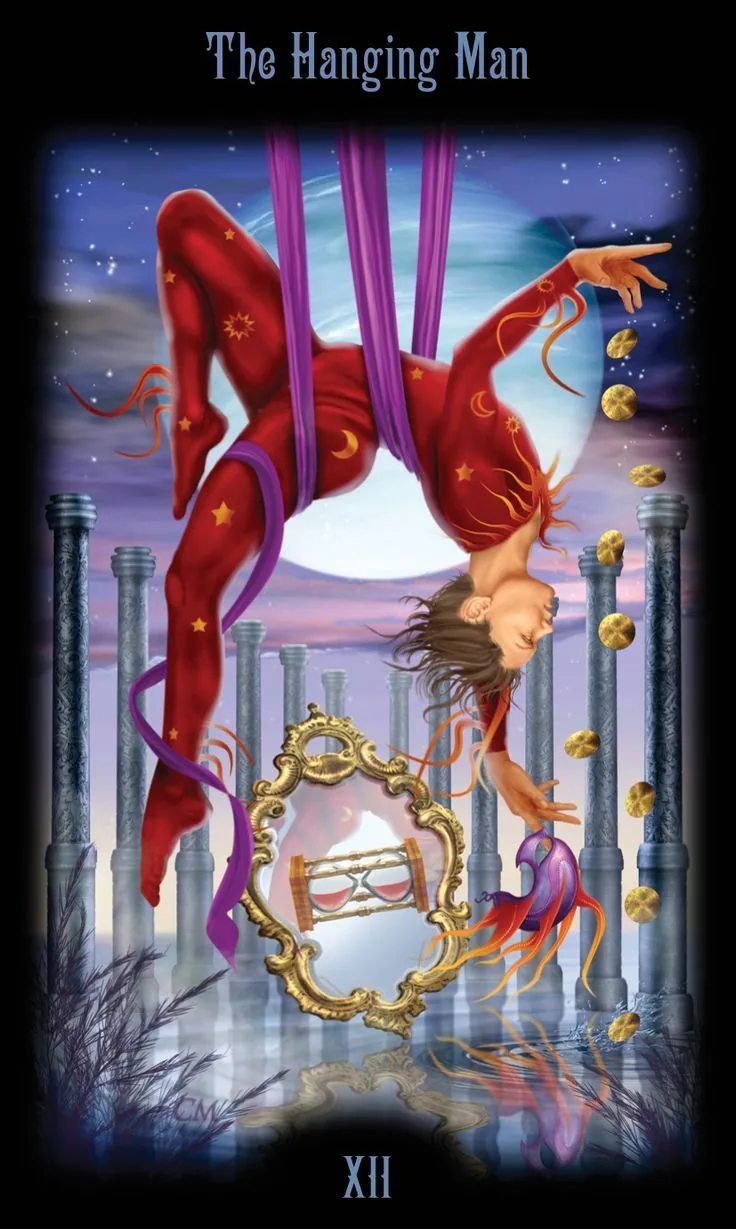 The Hanged Man card from the Legacy of the Divine Tarot deck
