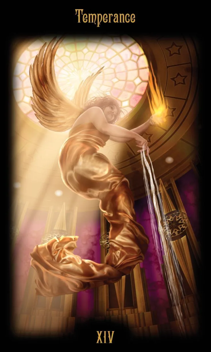 Legacy of The Divine Tarot Review 9 Temperance card from the Legacy of the Divine Tarot deck