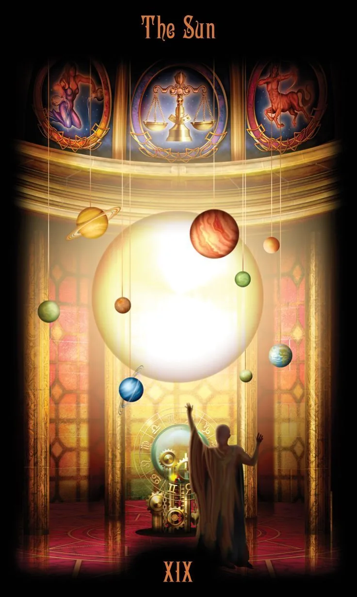 The Sun card from the Legacy of the Divine Tarot deck