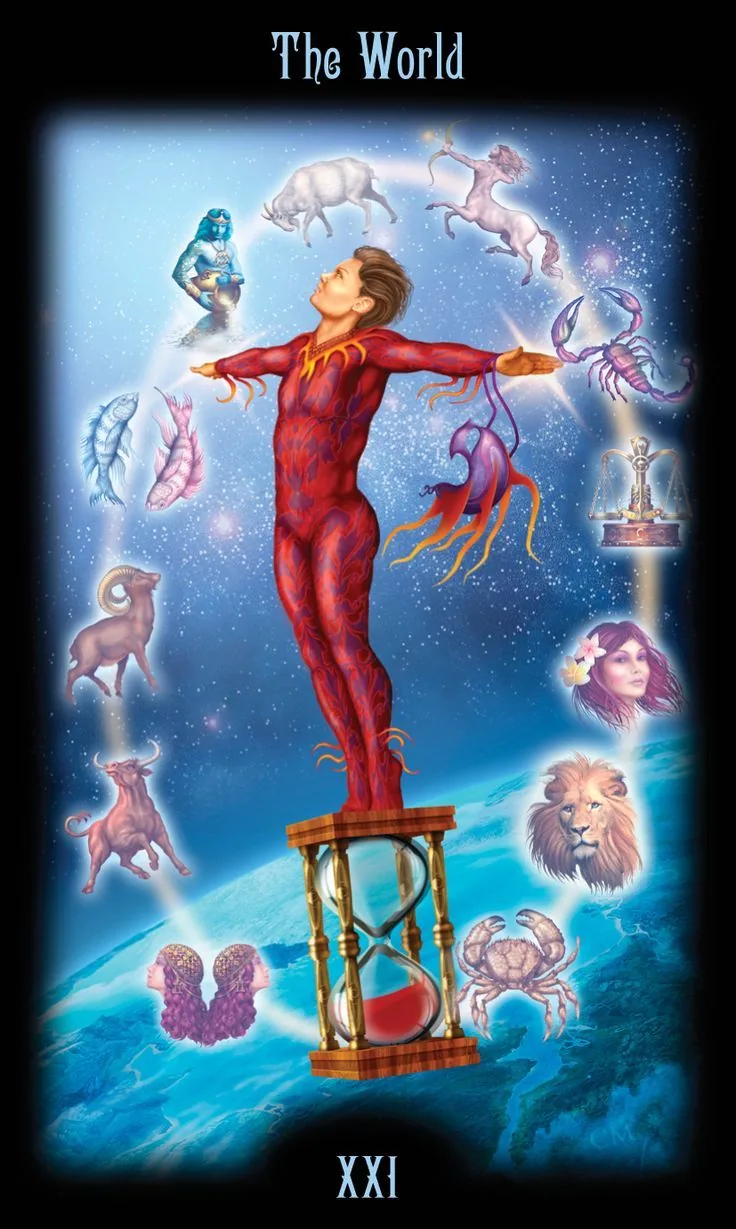 The World card from the Legacy of the Divine Tarot deck