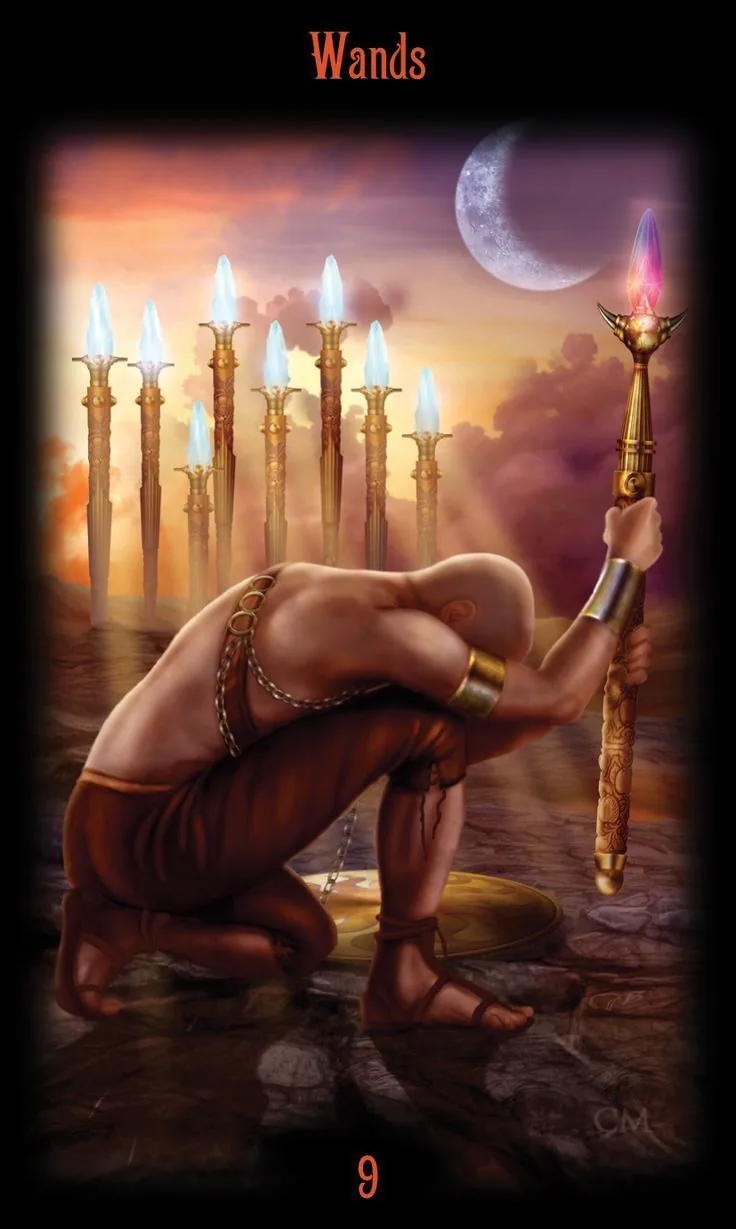 9 of Wands card from the Legacy of the Divine Tarot deck