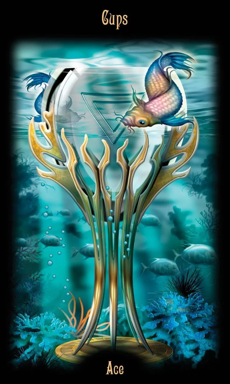 Ace of Cups card from the Legacy of the Divine Tarot deck