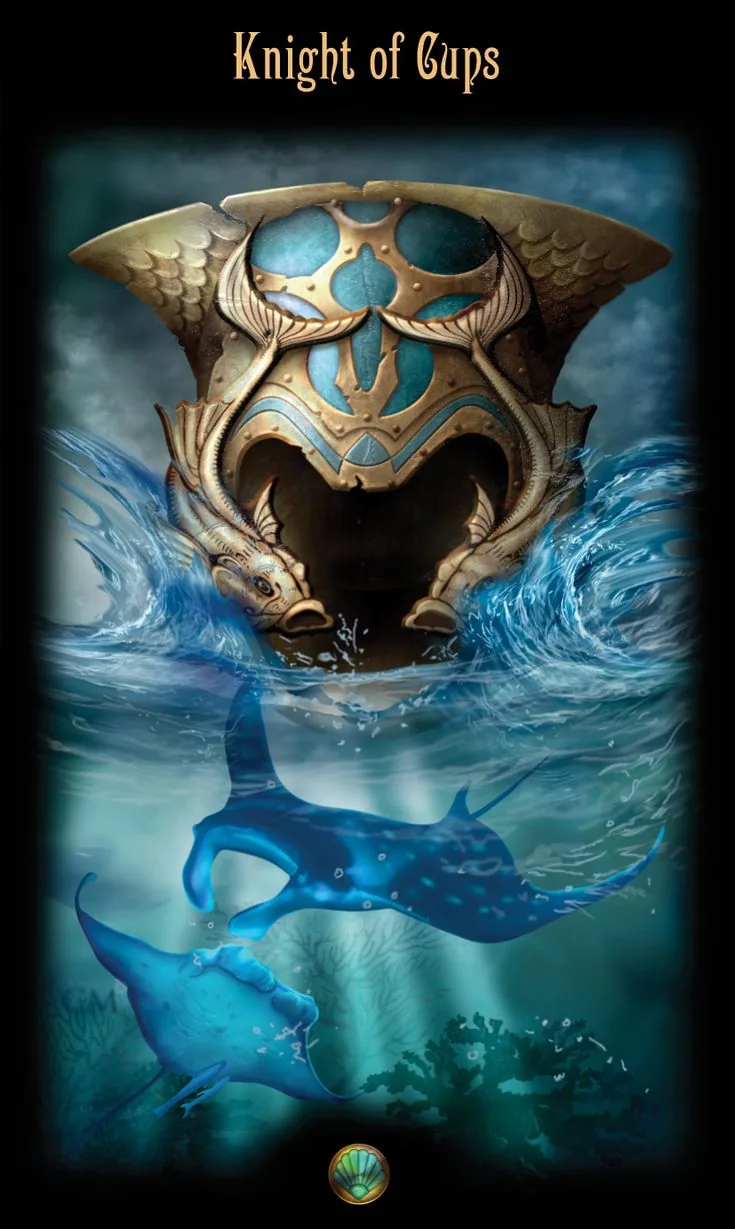 Knight of Cups card from the Legacy of the Divine Tarot deck