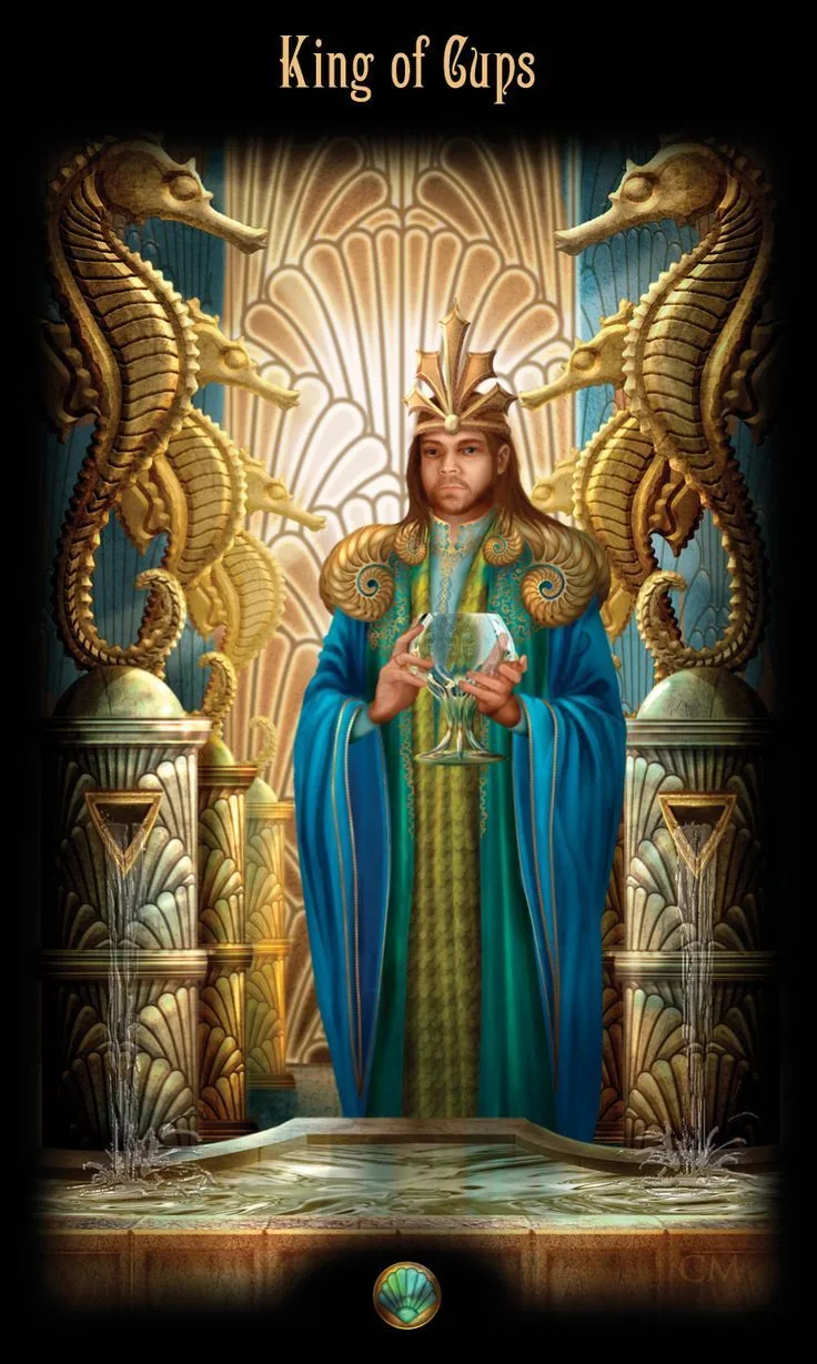 King of Cups card from the Legacy of the Divine Tarot deck