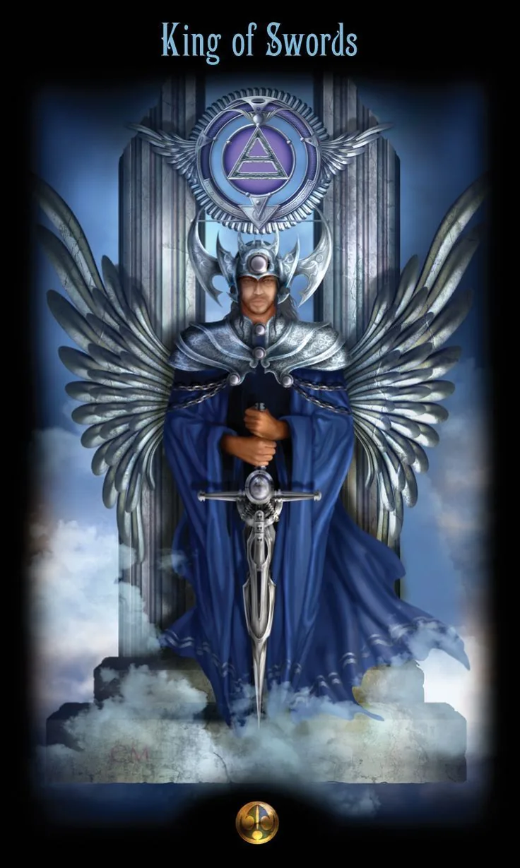 King of Swords card from the Legacy of the Divine Tarot deck