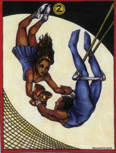 LeGrande Circus Sideshow Tarot Two of Cups card image