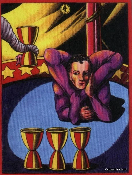 LeGrande Circus Sideshow Tarot Four of Cups card image