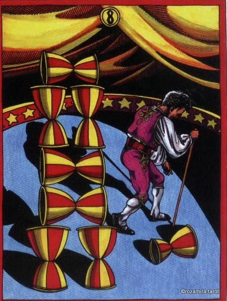 LeGrande Circus Sideshow Tarot Eight of Cups card image