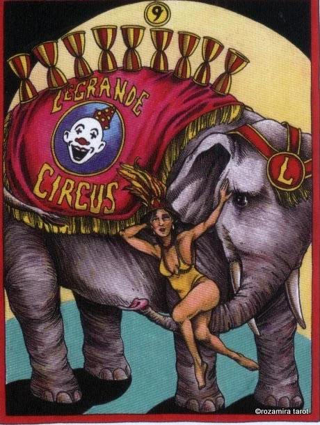 LeGrande Circus Sideshow Tarot Nine of Cups card image