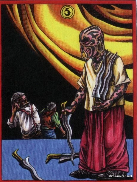 LeGrande Circus Sideshow Tarot Five of Swords card image