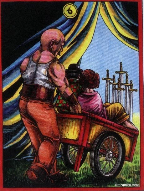 LeGrande Circus Sideshow Tarot Six of Swords card image