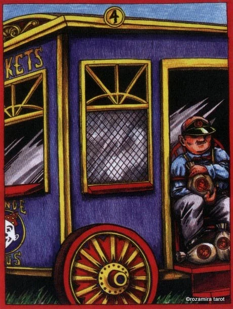 LeGrande Circus Sideshow Tarot Four of Coins card image