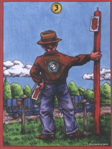 LeGrande Circus Sideshow Tarot Three of Wands card image