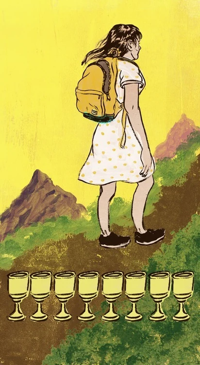 Eight of Cups - Light Grey Tarot - Lindsay Nohl