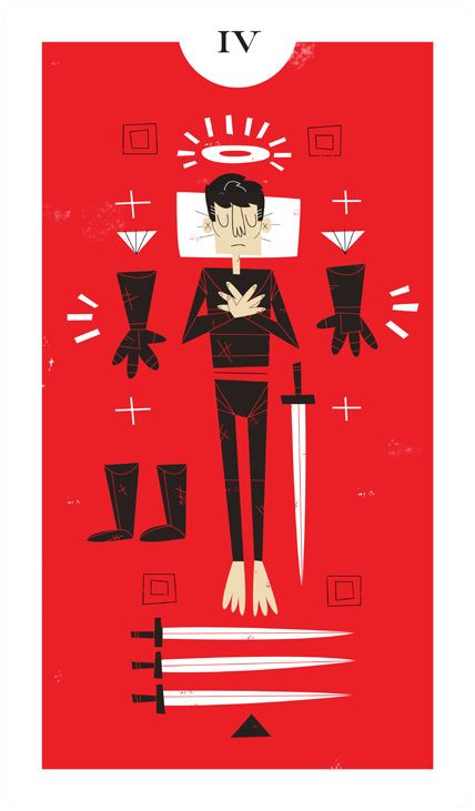 Four of Swords - Light Grey Tarot - Lindsay Nohl
