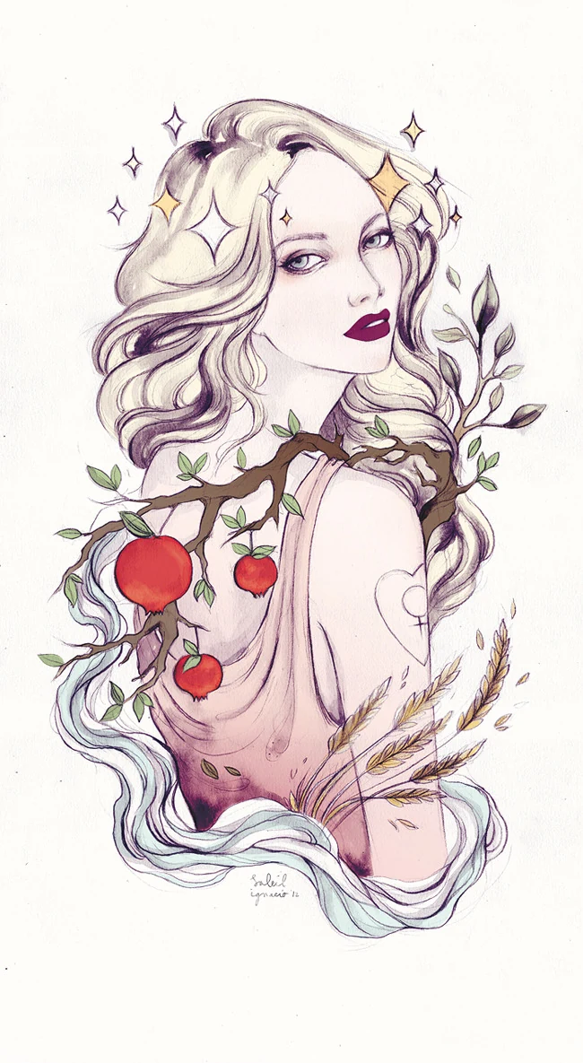 The Empress card from the Light Grey Tarot deck