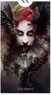 Judgement card from the Light Grey Tarot deck