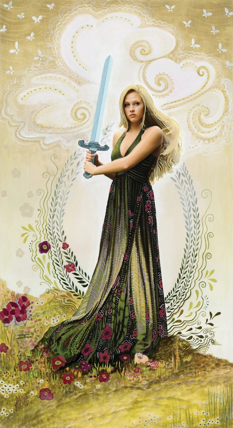 Page of Swords - Light Grey Tarot - Lindsay Nohl