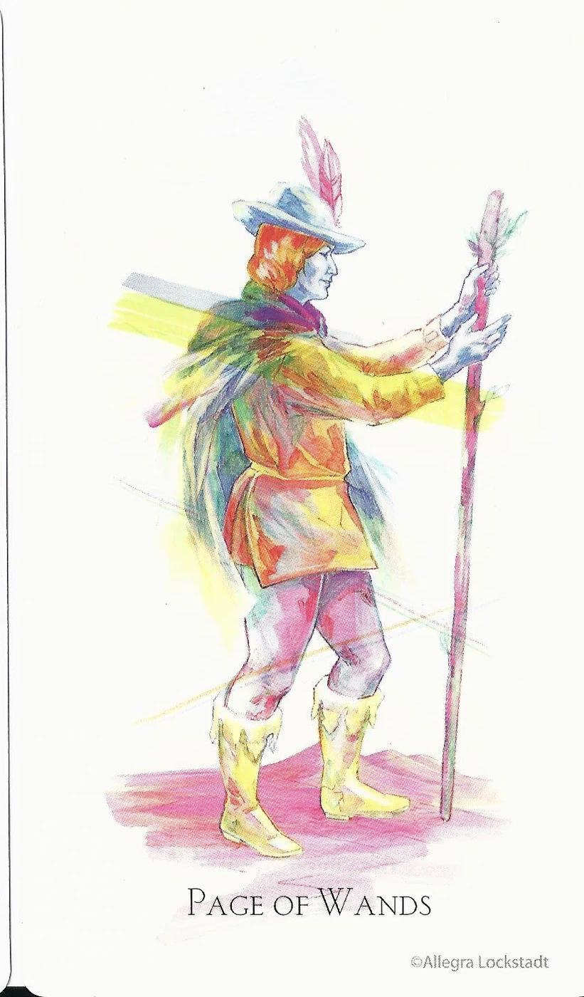Page of Wands - Light Grey Tarot - Lindsay Nohl
