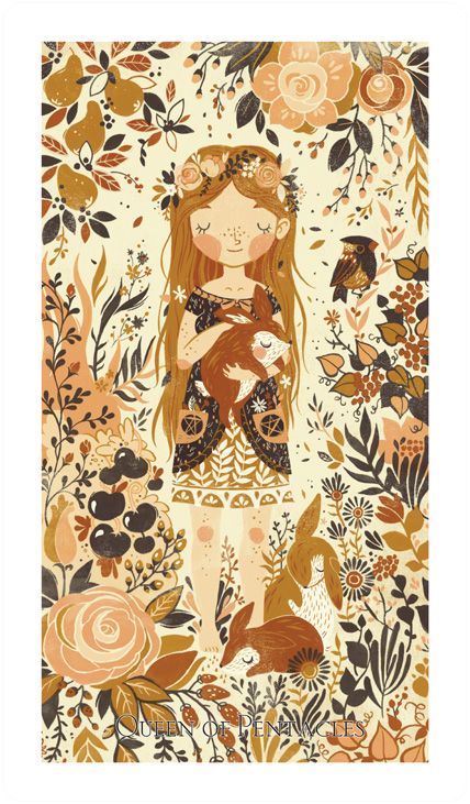 Queen of Pentacles - Light Grey Tarot - Lindsay Nohl