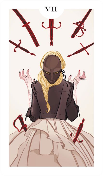 Seven of Swords - Light Grey Tarot - Lindsay Nohl