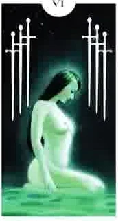 Six of Swords - Light Grey Tarot - Lindsay Nohl