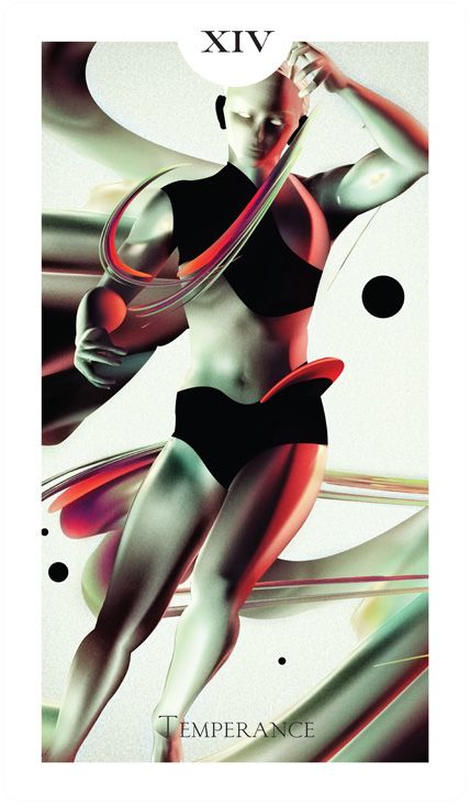 Temperance - Light Grey Tarot - Lindsay Nohl