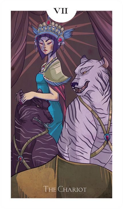 The Chariot - Light Grey Tarot - Lindsay Nohl