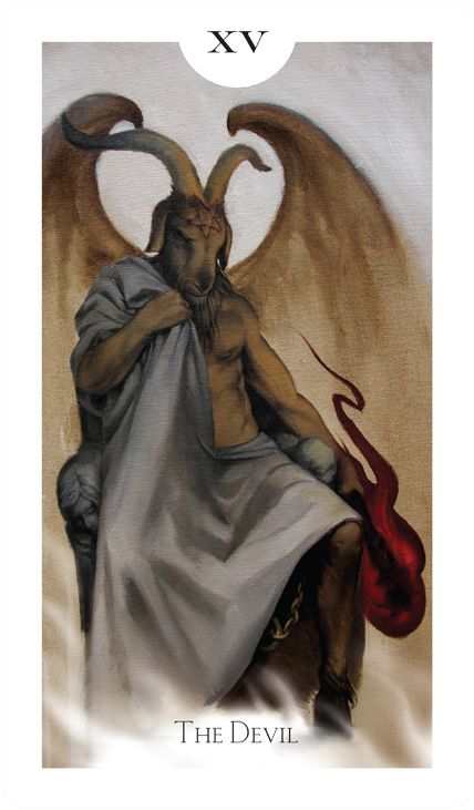 The Devil - Light Grey Tarot - Lindsay Nohl