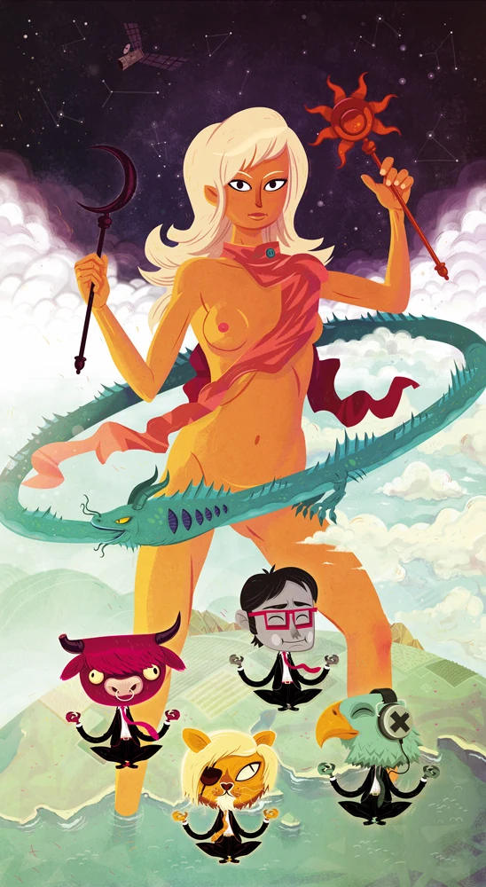 The World - Light Grey Tarot - Lindsay Nohl