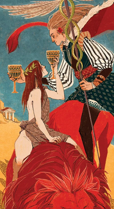Two of Cups - Light Grey Tarot - Lindsay Nohl