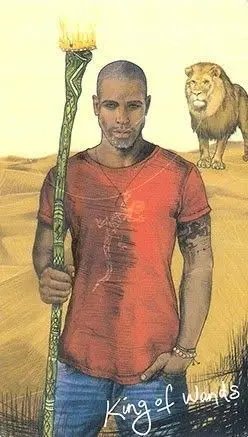 King of Wands - Light Seers Tarot - Tarot Deck by Chris-Anne