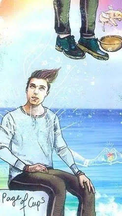 Page of Cups card from the Light Seers Tarot deck