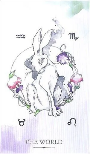 The World card from the Linestrider Tarot deck