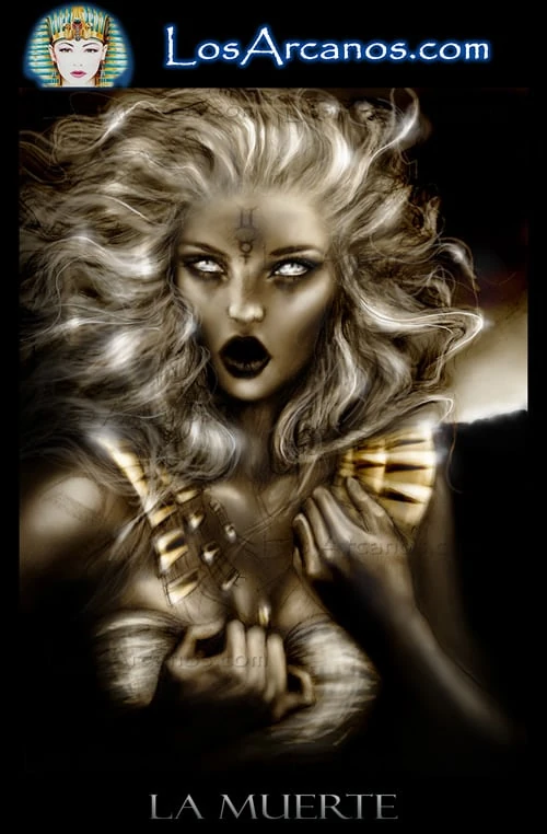 Death (La Muerte) card from the Los Arcanos Tarot deck