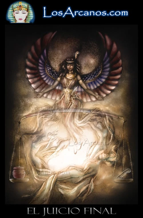 Judgement (El Juicio) card from the Los Arcanos Tarot deck