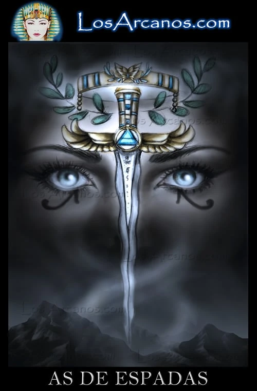 Ace of Swords (As de Espadas) card from the Los Arcanos Tarot deck
