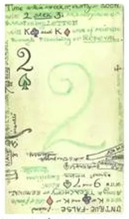 Time / Two of Spades card from the Lost Envoy Tarot deck
