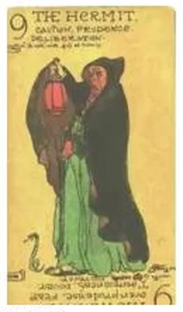 The Hermit card from the Lost Envoy Tarot deck