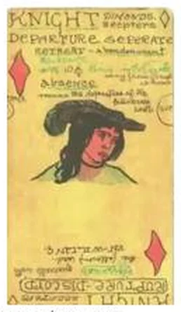 Knight of Diamonds card from the Lost Envoy Tarot deck