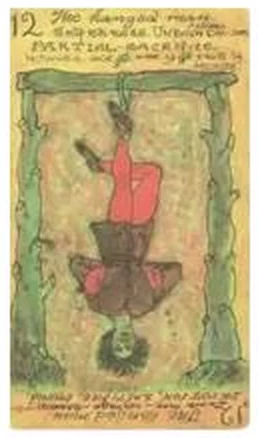 The Hanged Man card from the Lost Envoy Tarot deck