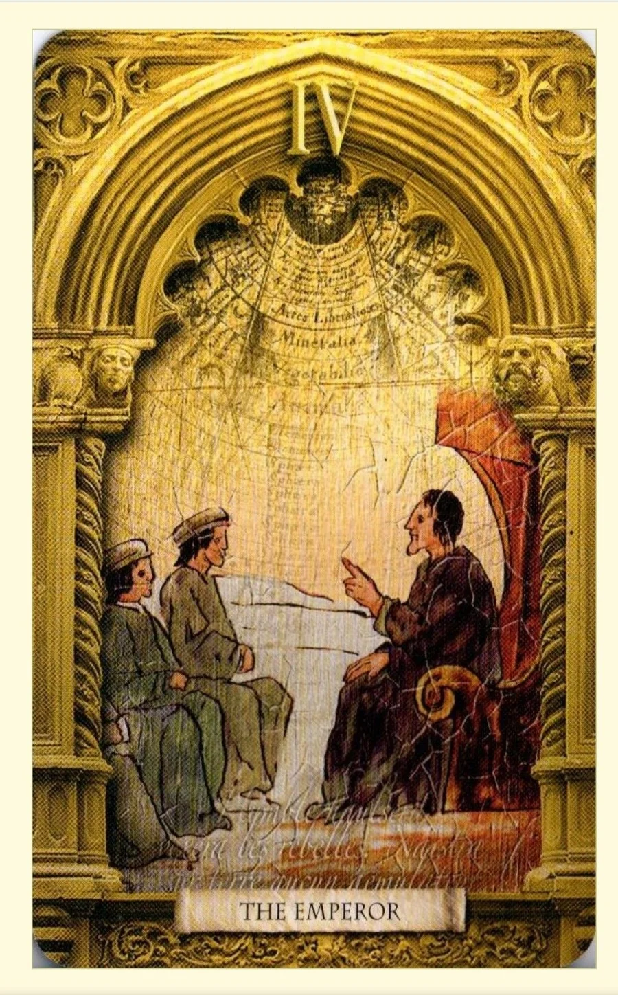 The Emperor card from the Lost Tarot of Nostradamus deck