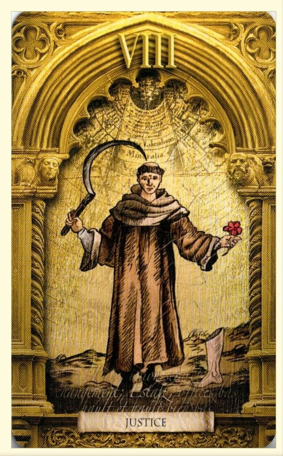 Justice card from the Lost Tarot of Nostradamus deck