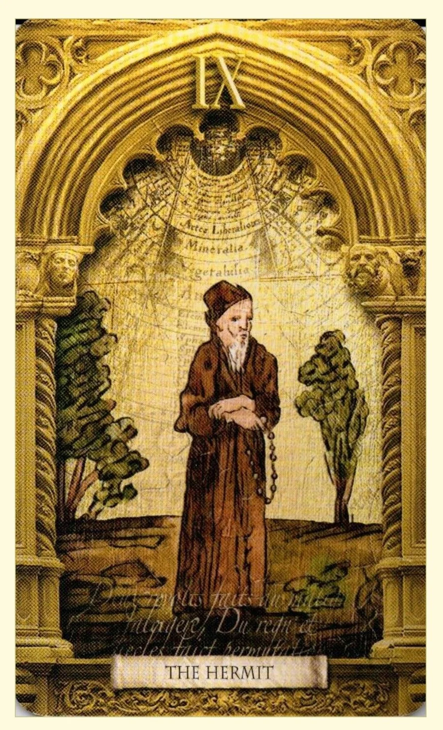 Lost Tarot of Nostradamus Tarot Review 8 The Hermit card from The Lost Tarot of Nostradamus