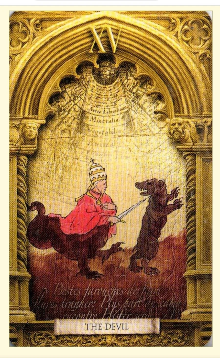 The Devil card from the Lost Tarot of Nostradamus deck