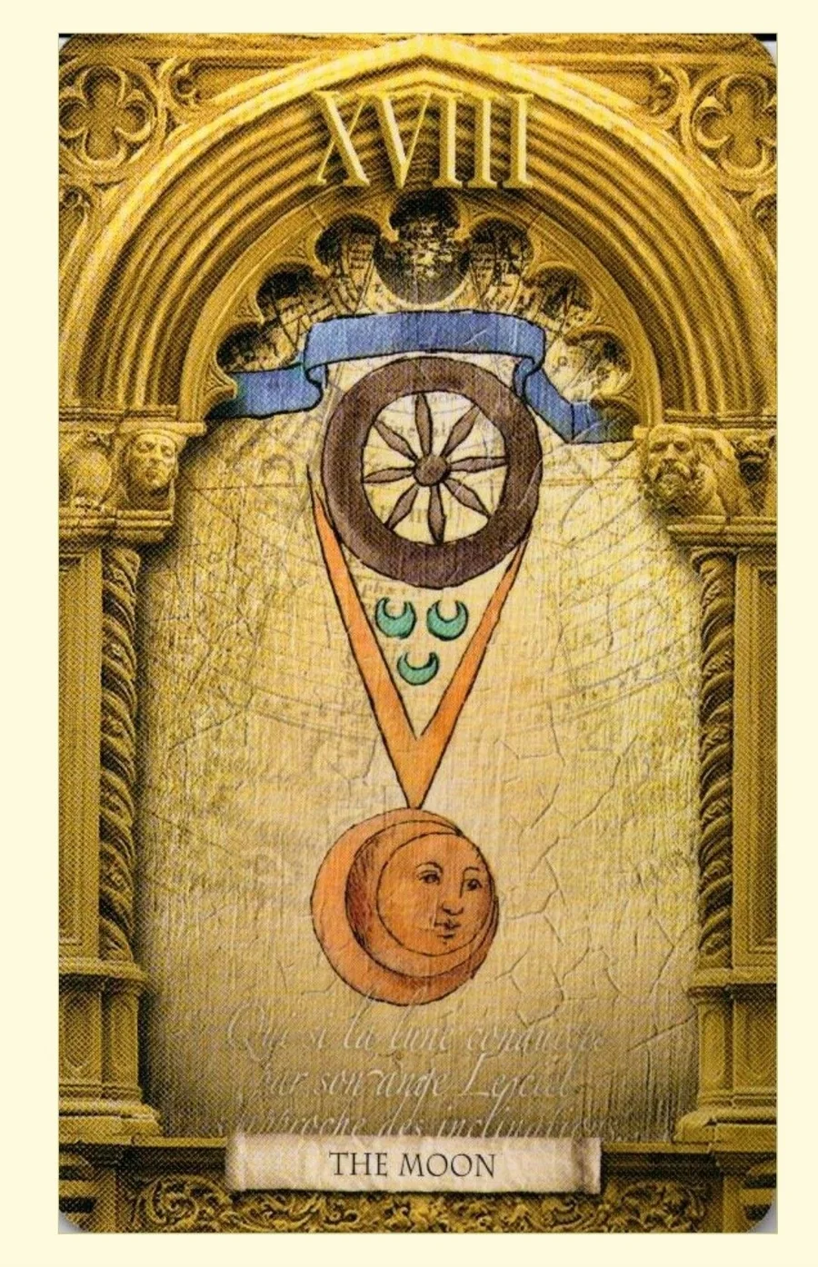 Lost Tarot of Nostradamus Tarot Review 10 The Moon card from The Lost Tarot of Nostradamus