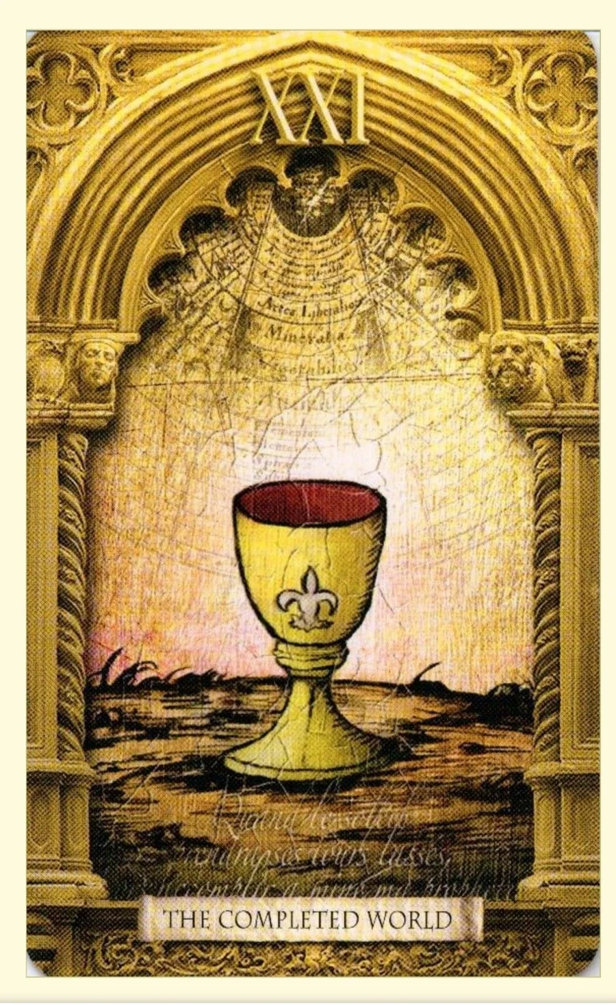 The Completed World card from the Lost Tarot of Nostradamus deck
