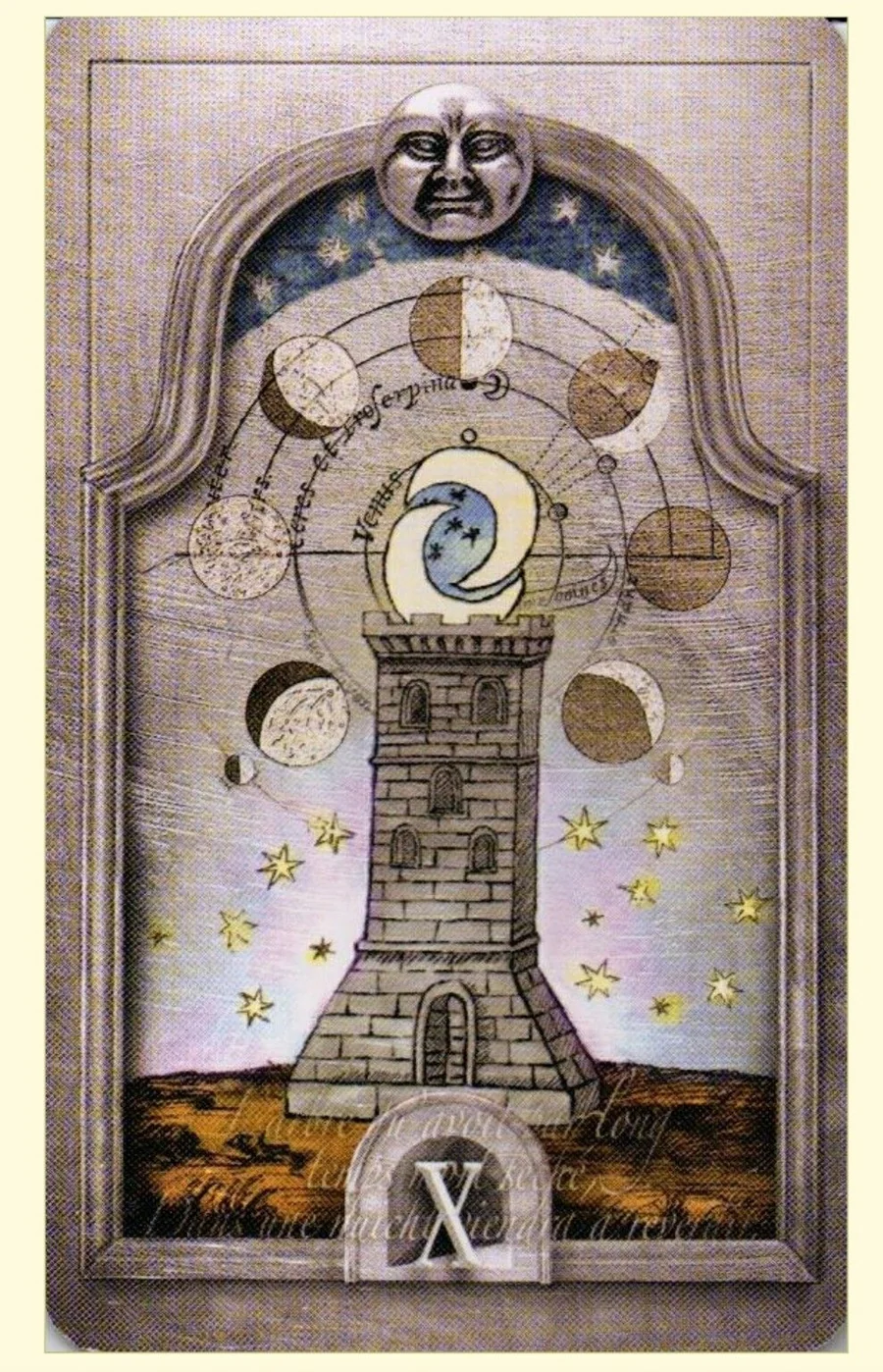 Ten of Moons card from the Lost Tarot of Nostradamus deck