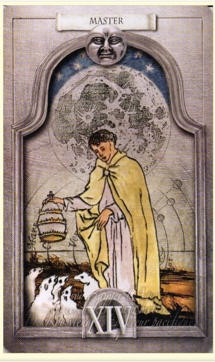 Lost Tarot of Nostradamus Tarot Review 6 Master of Moons card from The Lost Tarot of Nostradamus