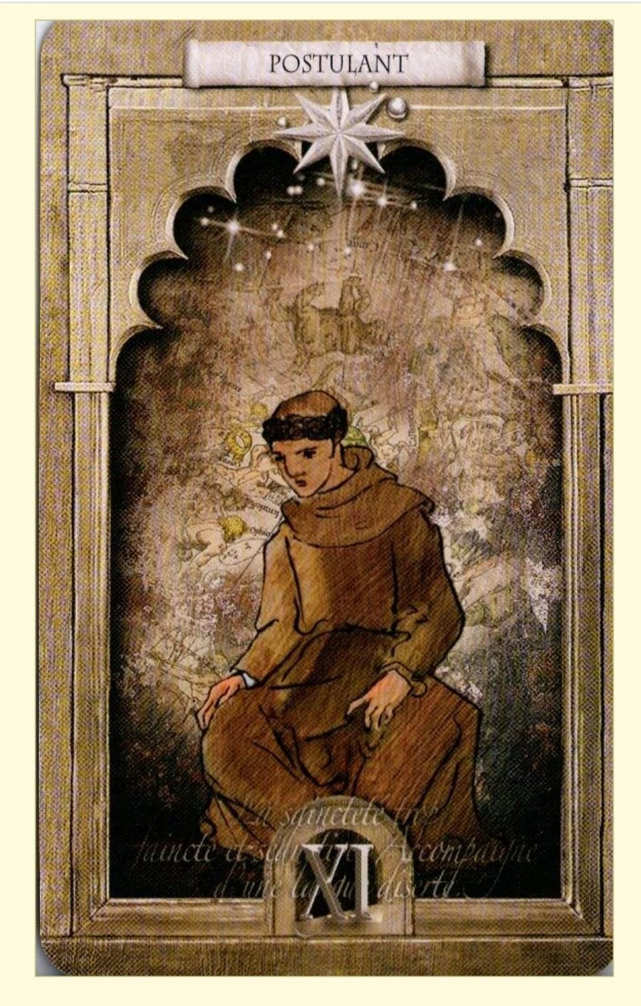 Postulant of Stars card from the Lost Tarot of Nostradamus deck